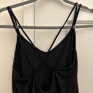 Lululemon Women’s Cross Back Tank, Heathered Dark Grey, size 4